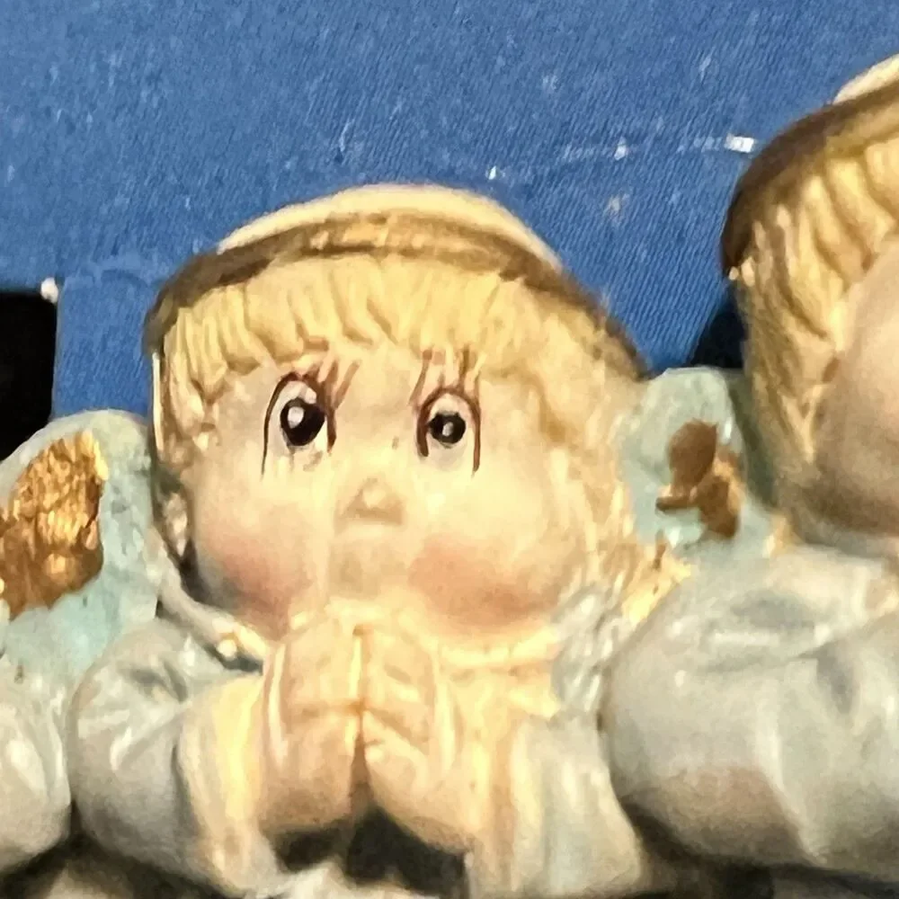 New Vintage Precious Angels Hair Clip/Barrette~ Angels Are Love~ Crown Greeting
